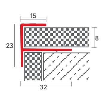 Parketta lépcsőprofil